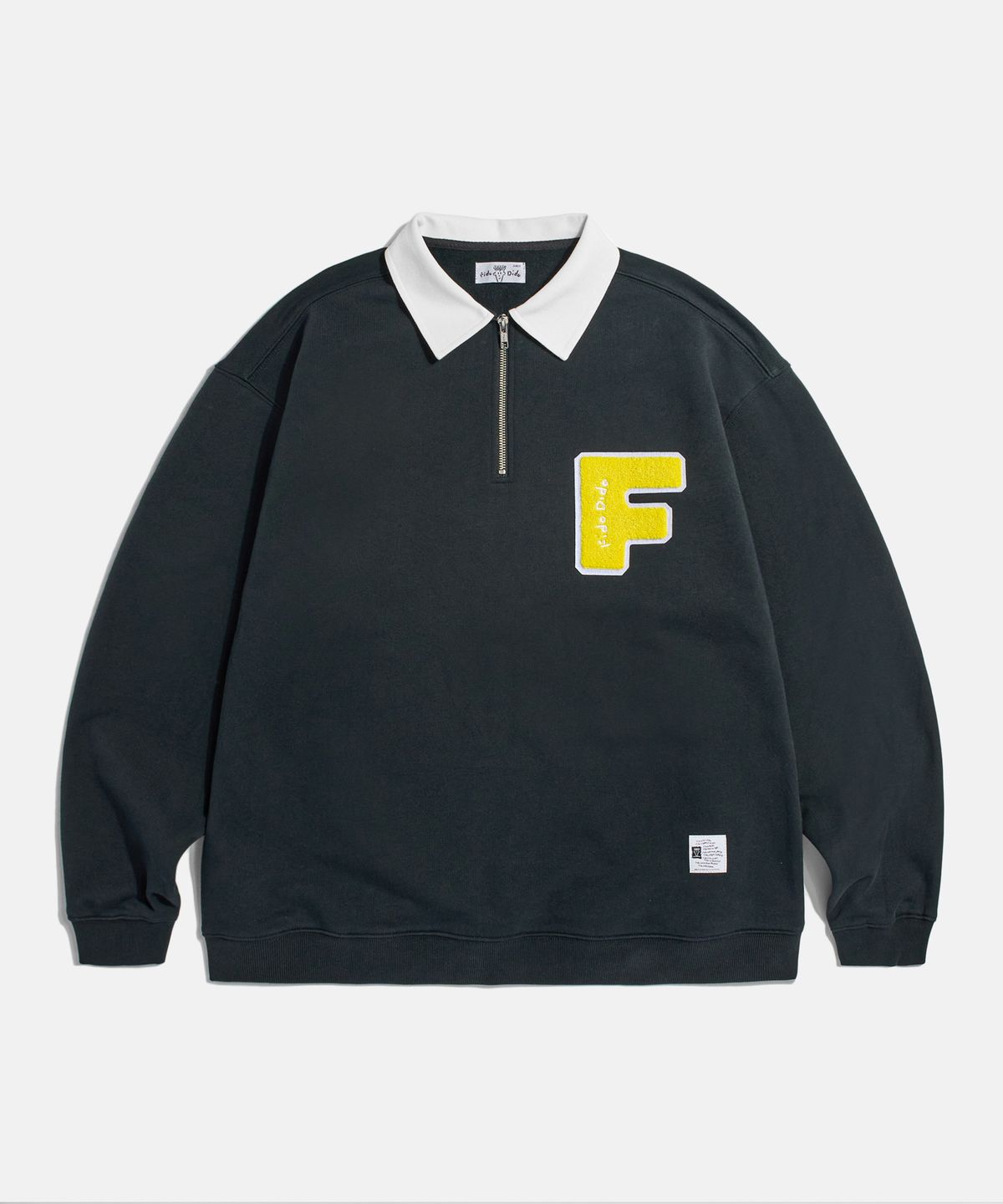 피도디도(FIDO DIDO) Boucle Logo Half Zip Sweatshirt Navy