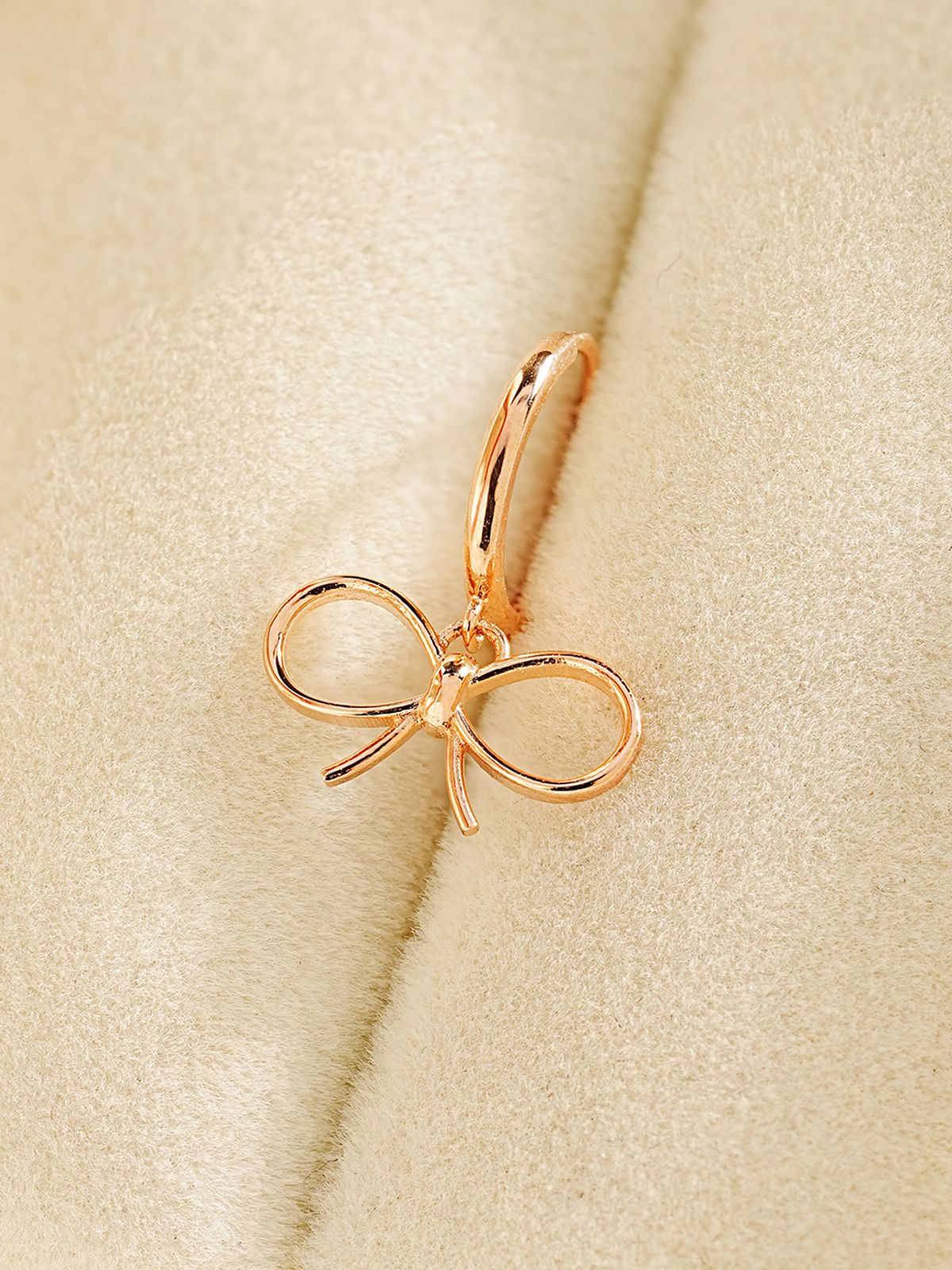 미니멀피어싱(MINIMALPIERCING) 14K 리본 라인 원터치 귀걸이