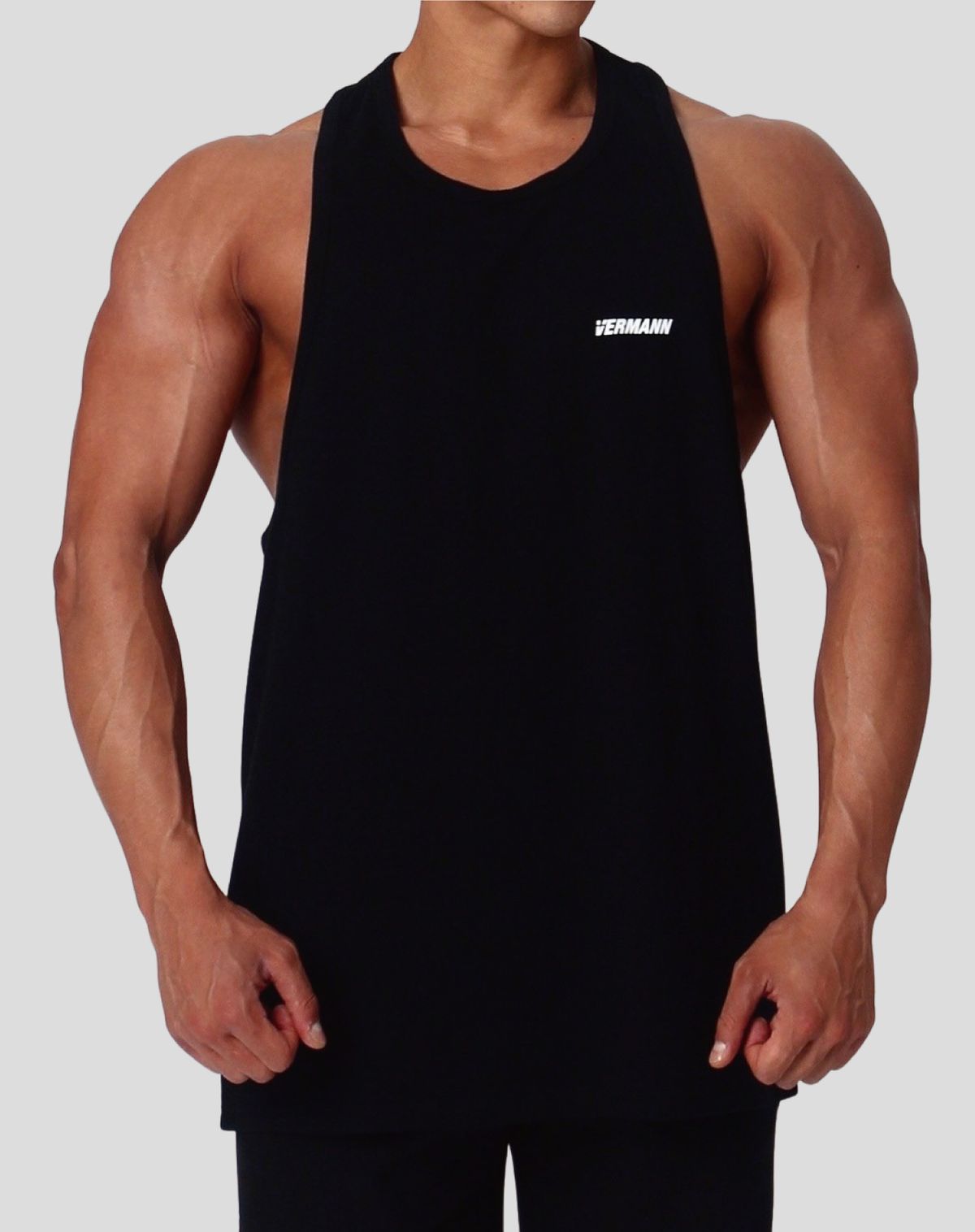 베르만 어패럴(VERMANN APPAREL) SIMPLE LOGO 딥컷 나시 3color
