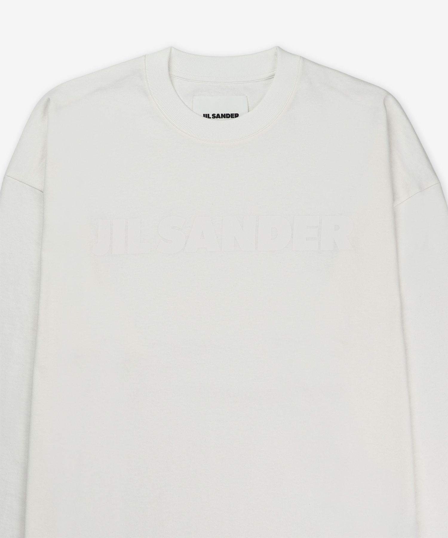 ★Jil Sander★ Tone-on-tone logo t-shirt porcelain J21GC0167 Jil Sander - Logo T-Shirt in White – Stoy