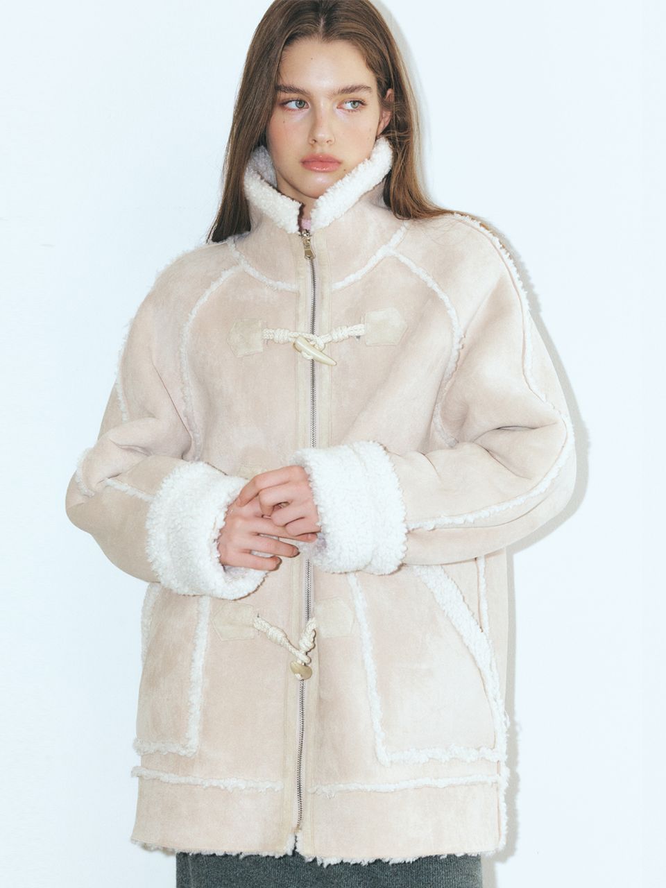 MUSINSA公式 | ETMON Reversible Duffle Mustang Coat, Beige