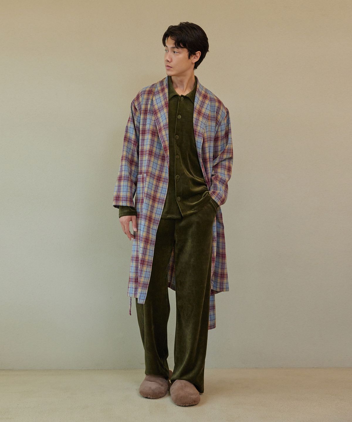 아템포(ATEMPO) CLASSIC LONG ROBE_whisper check (men)