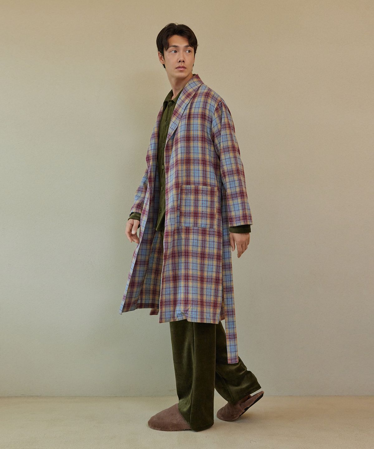 아템포(ATEMPO) CLASSIC LONG ROBE_whisper check (men)