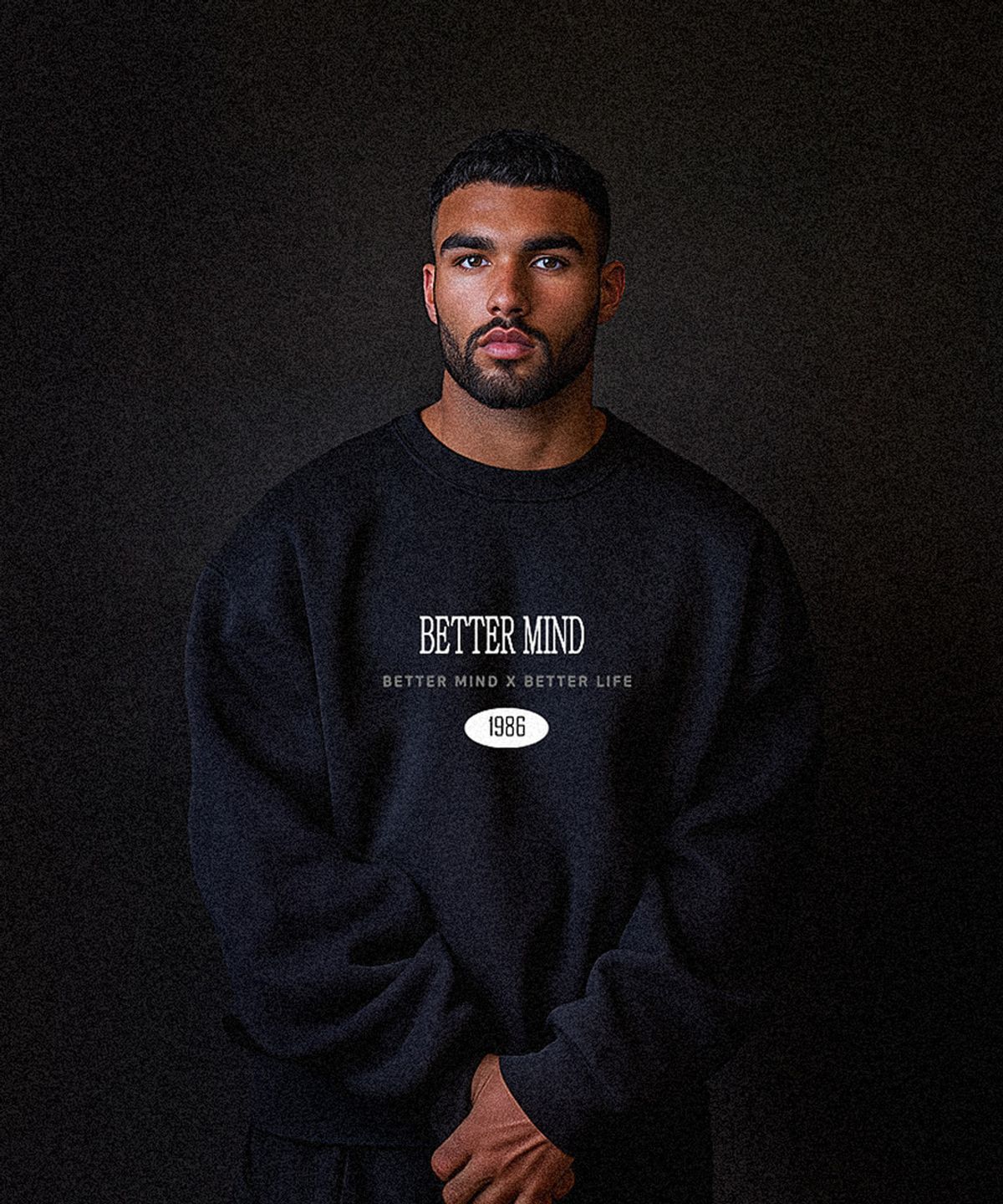블랙맘바(BLACKMAMBA) [ L~3XL ] BETTER MIND 오버핏 맨투맨 (2Color)