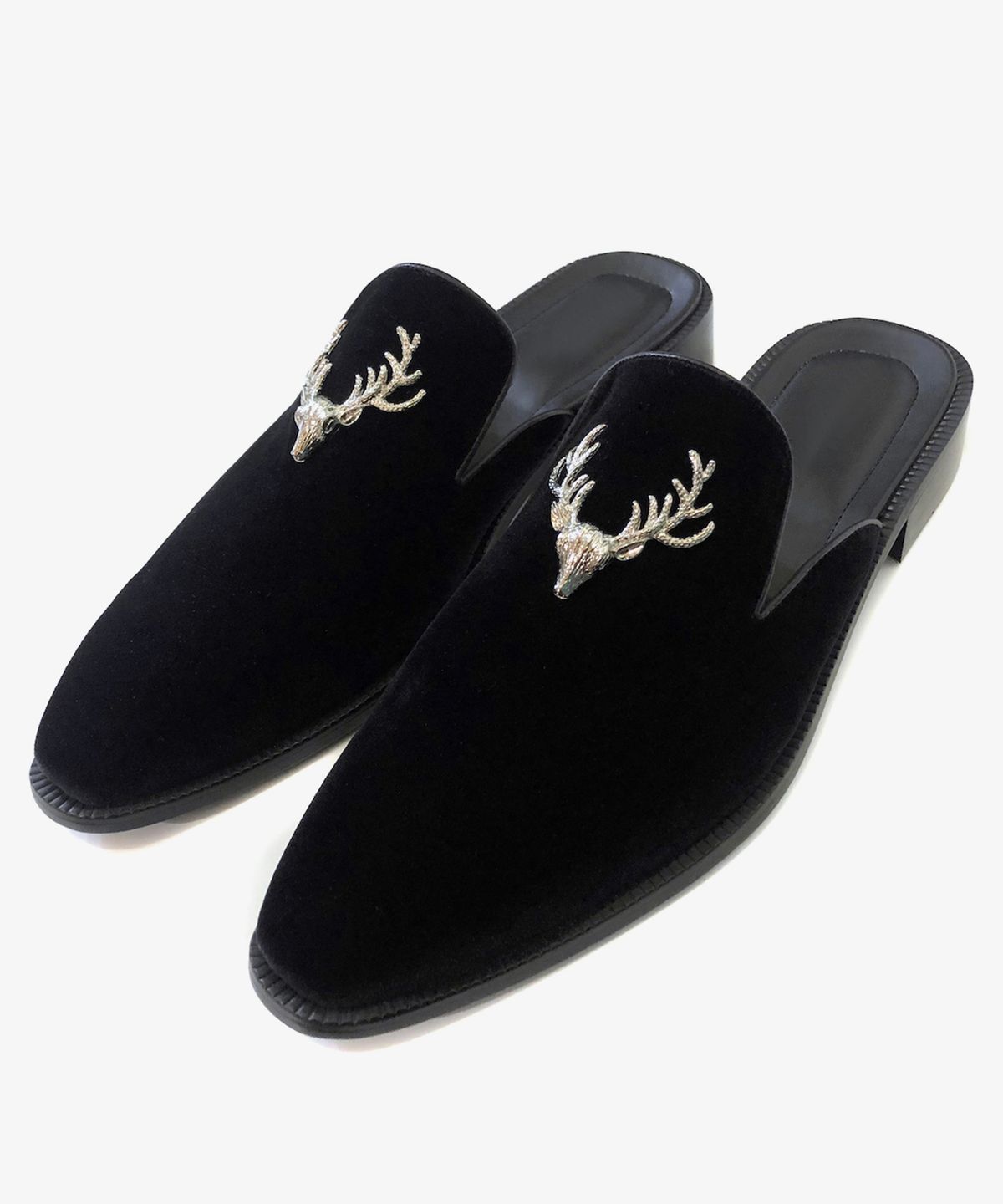 조앤슈(JOENSHOE) 디얼 녹턴 벨벳 슬림 블로퍼 블랙