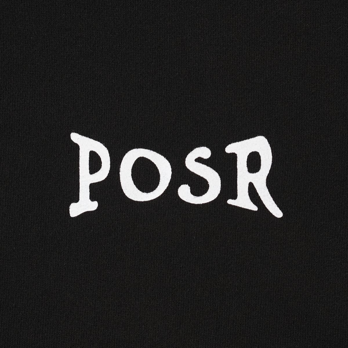 피오에스알(POSR) OVERDYED LOGO SWEATSHIRT / BLACK
