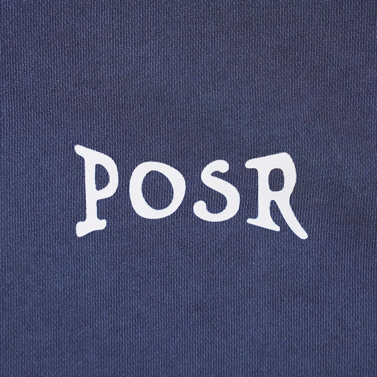 피오에스알(POSR) OVERDYED LOGO SWEATSHIRT / NAVY