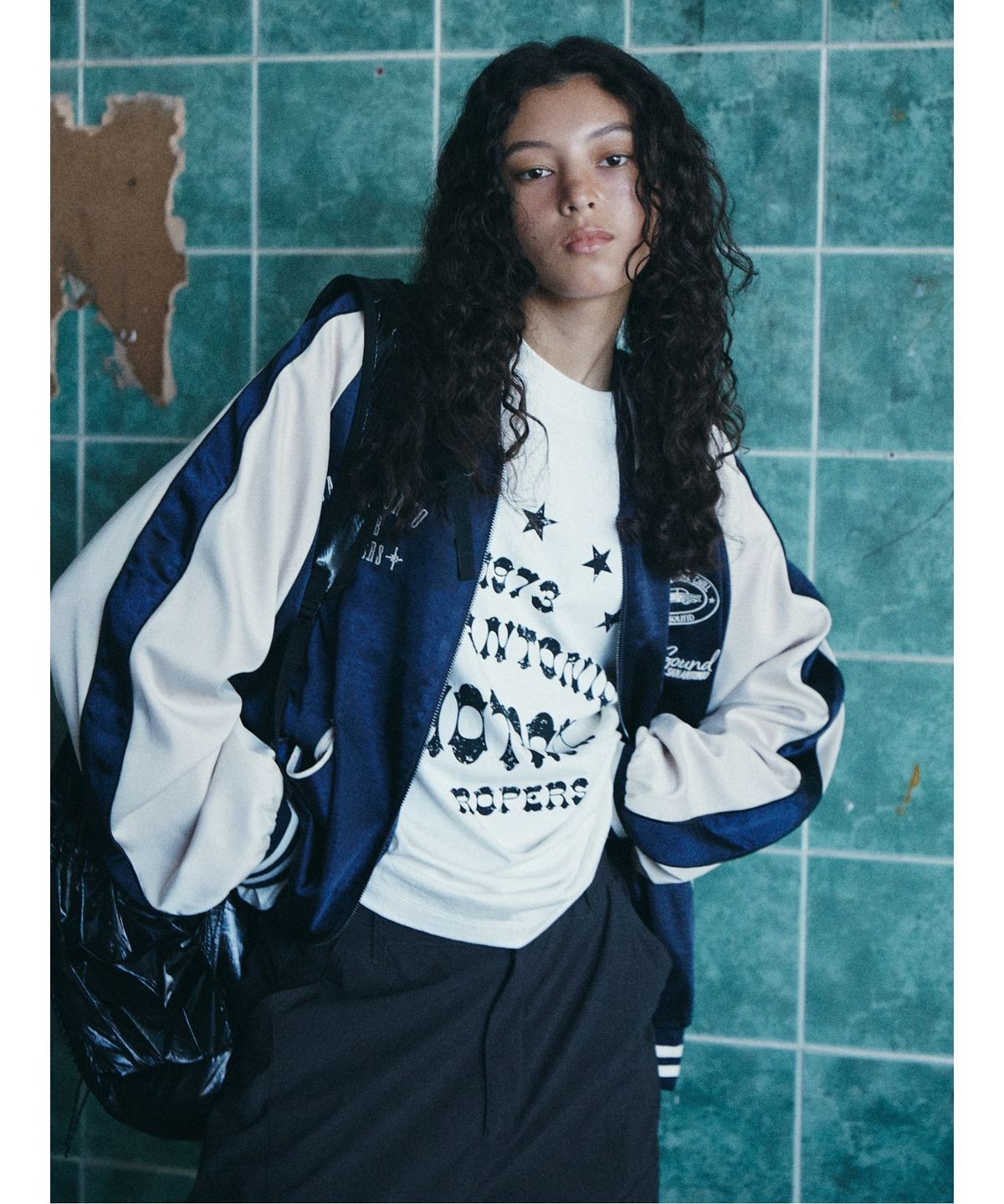 샌드 사운드(SAND SOUND) Sukajan Jacket  Navy
