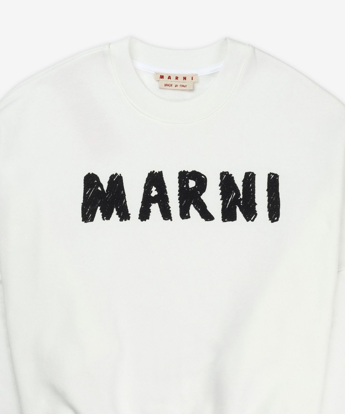 마르니(MARNI) 로고 코튼 맨투맨 - 네추럴 화이트 / FLJE0185P5USCX25LOW02