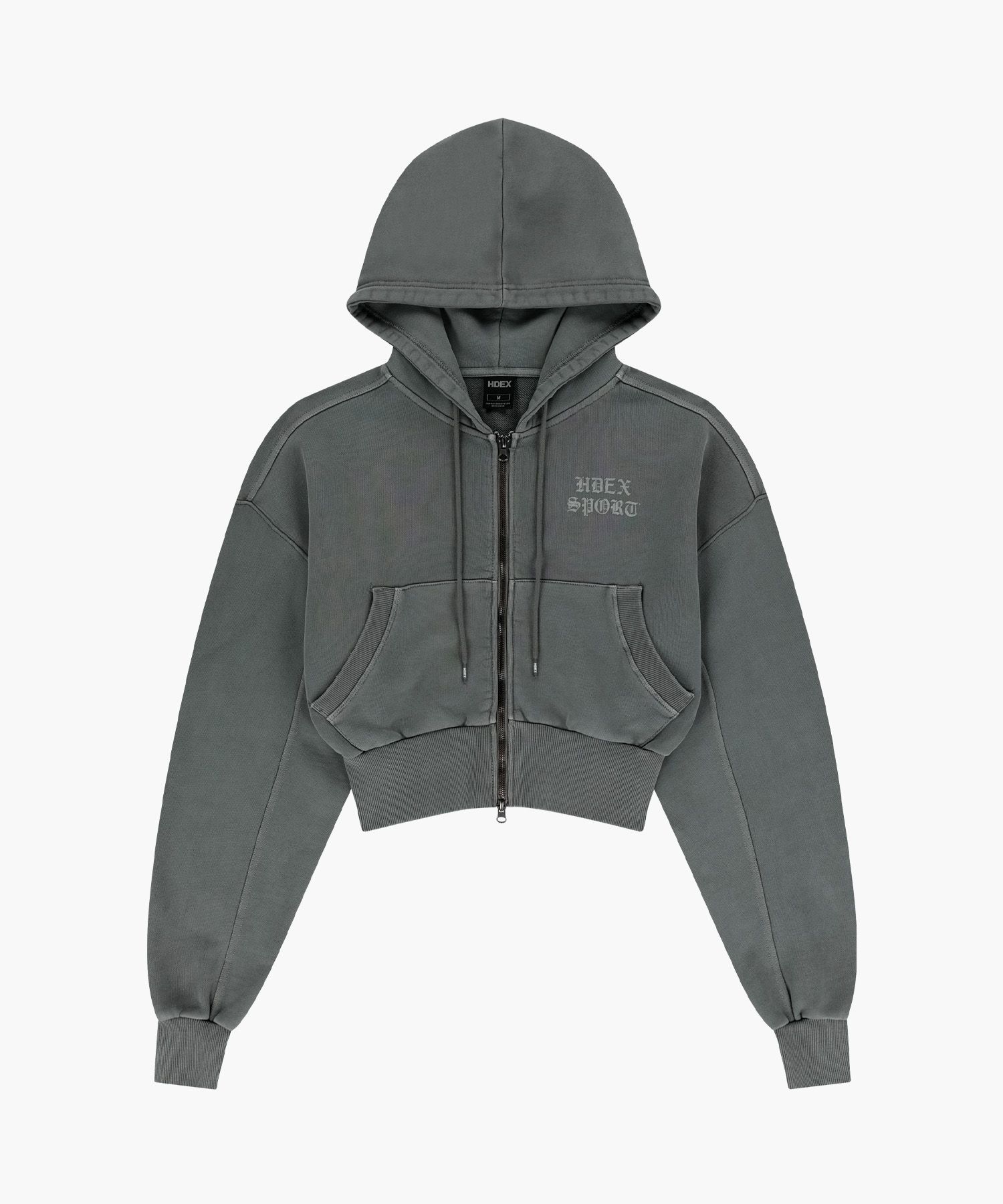 【HDEX】 Women's Lettering Pigment Crop Hoodie Zip-Up MUSINSA | HDEX Women's Lettering Pigment Crop Hoodie Zip-Up
