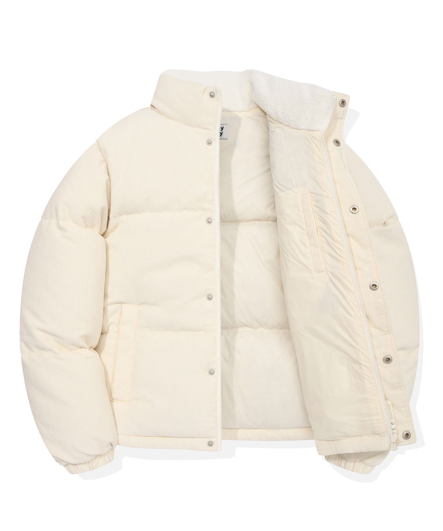【Wacky WiLLy】Women's Corduroy Short Down Jumper MUSINSA | WACKY WILLY Corduroy Down Puffer Ivory
