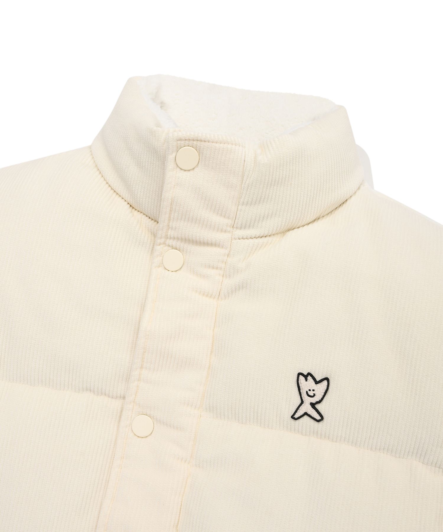 MUSINSA | WACKY WILLY Corduroy Down Puffer Ivory