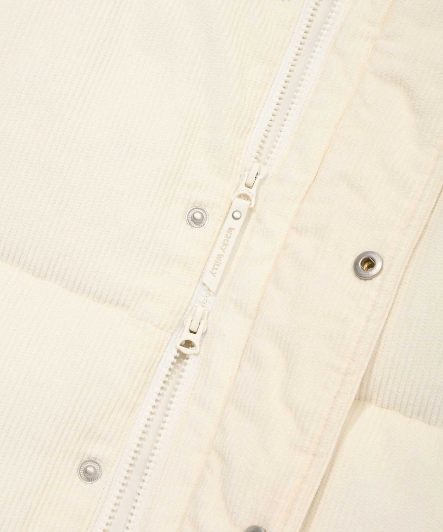MUSINSA | WACKY WILLY Corduroy Down Puffer Ivory