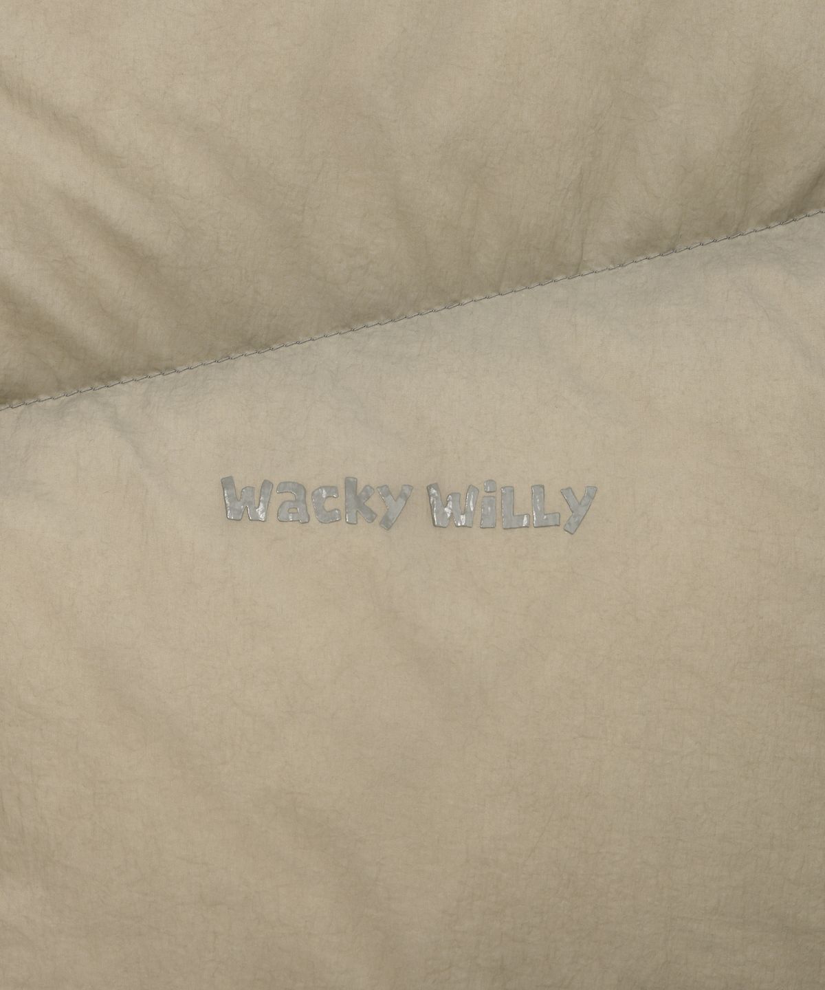 와키윌리(WACKY WILLY) 나일론 다운점퍼 베이지