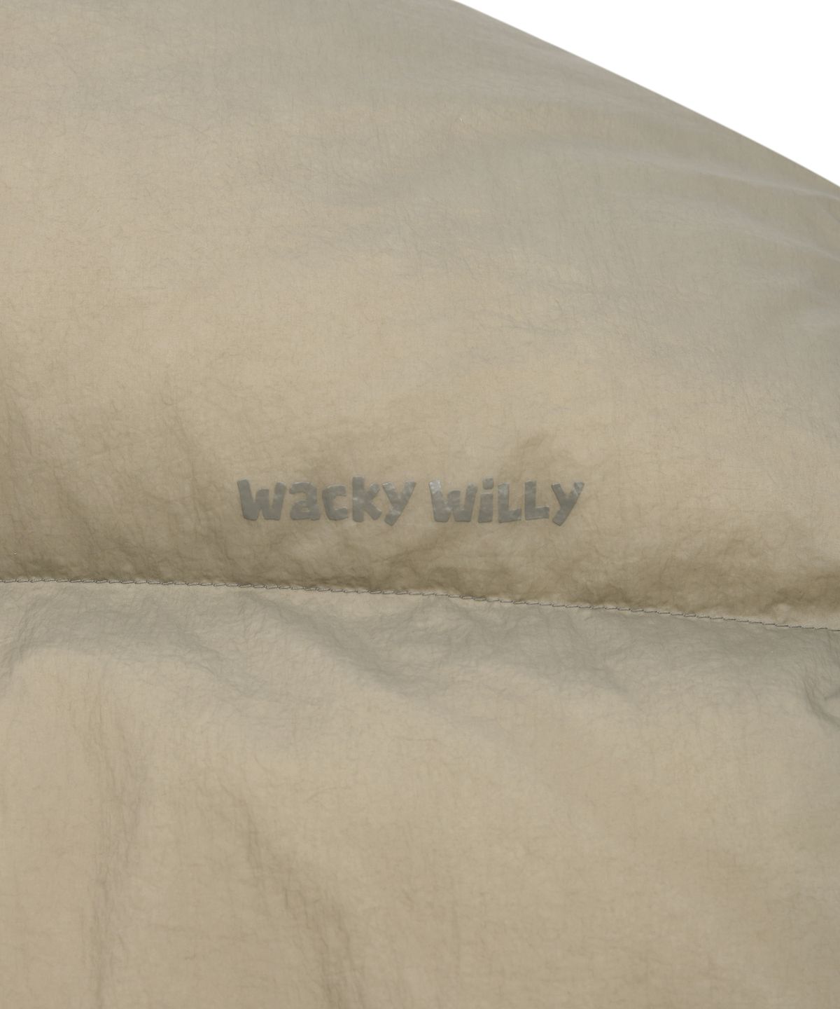 와키윌리(WACKY WILLY) 나일론 다운점퍼 베이지