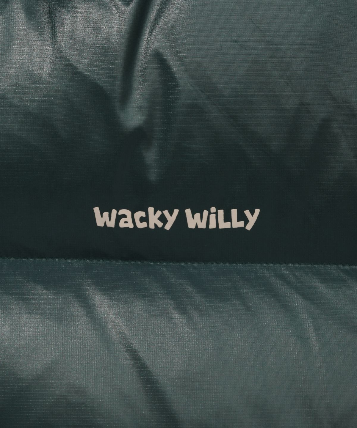 와키윌리(WACKY WILLY) 후드 덕다운 점퍼 그린