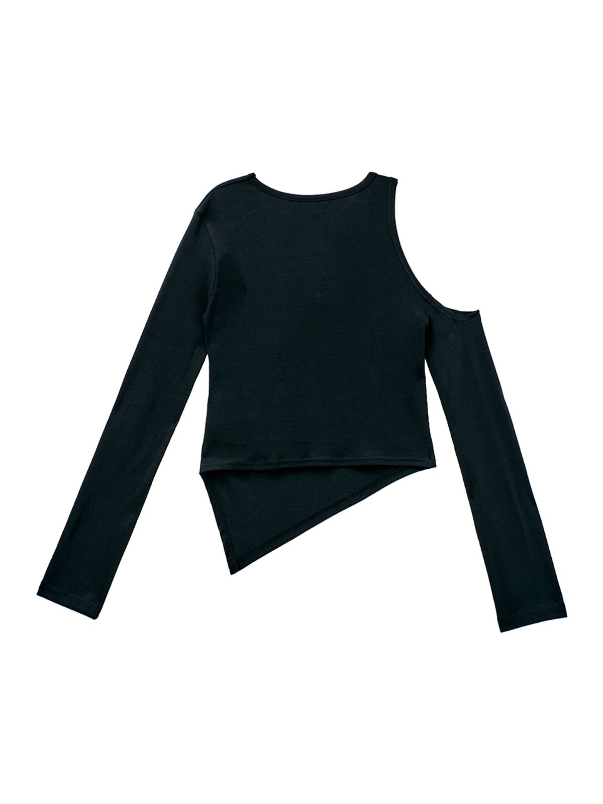 와이이이엘(YEEL) SPRAY PIERCING SLIT TOP BLACK