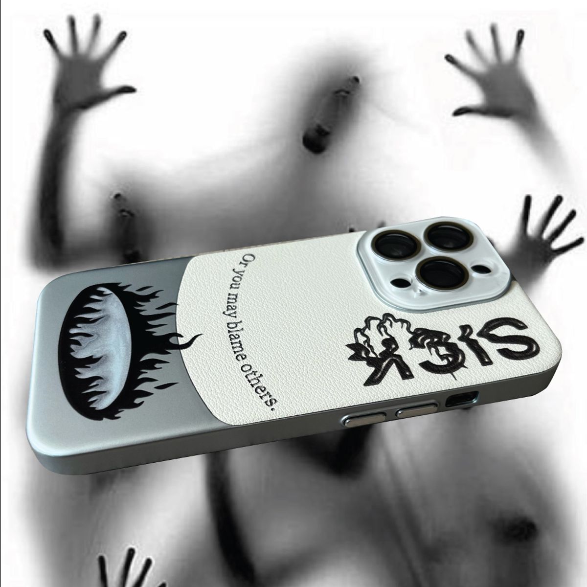 블레임 스튜디오(BLAMESTUDIO) blame sick White Leather Metal Case
