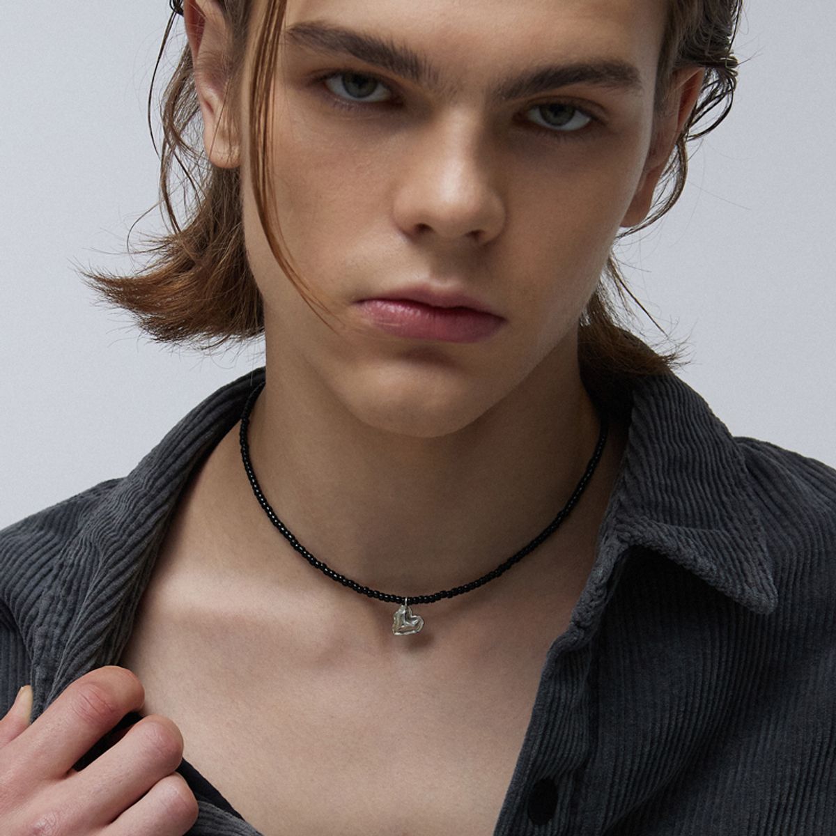 하카블랙스(HAKKABLACKS) Wave Heart Necklace