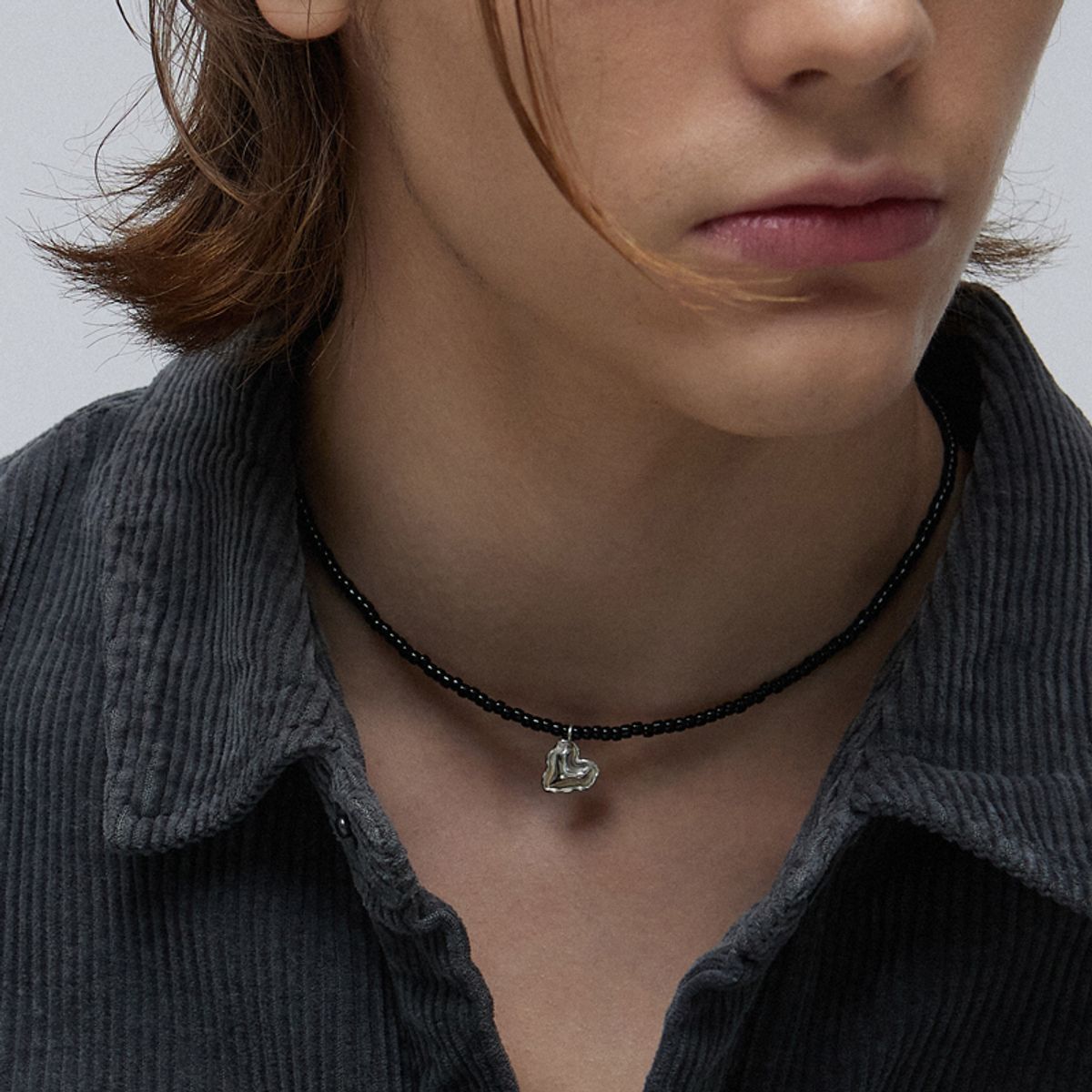 하카블랙스(HAKKABLACKS) Wave Heart Necklace