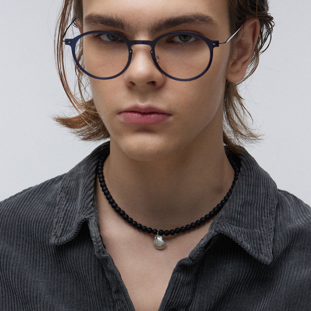 하카블랙스(HAKKABLACKS) Black Shell Necklace
