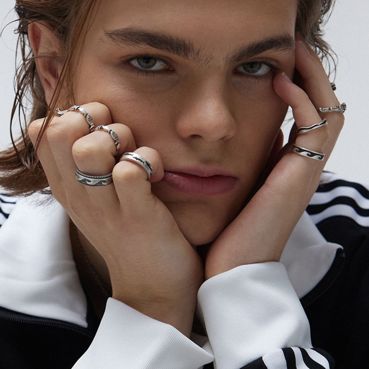 하카블랙스(HAKKABLACKS) Black Wave Ring