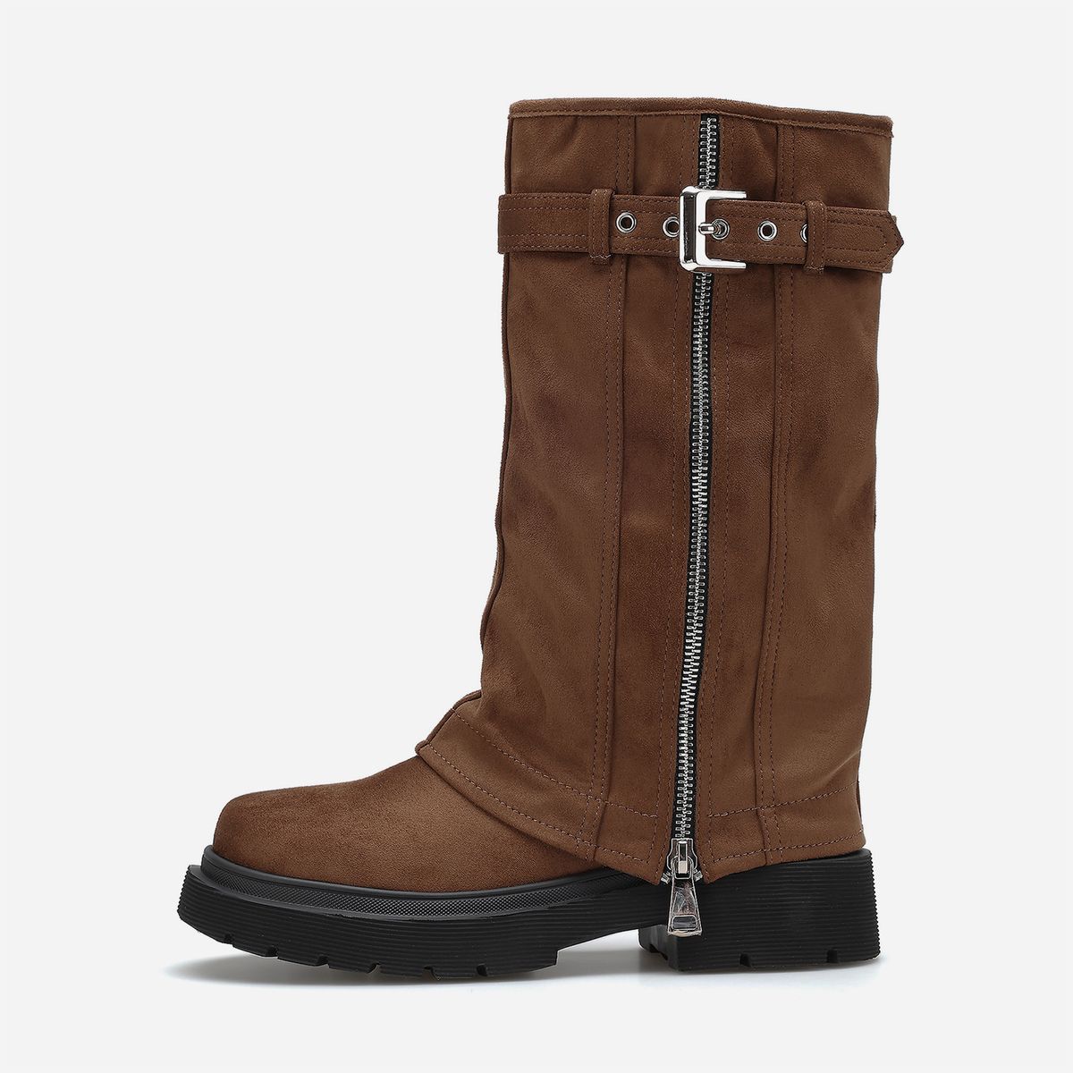 솔트앤초콜릿(SALT AND CHOCOLATE) 워머 벨티드 미들부츠 412446004(4cm/1color)
