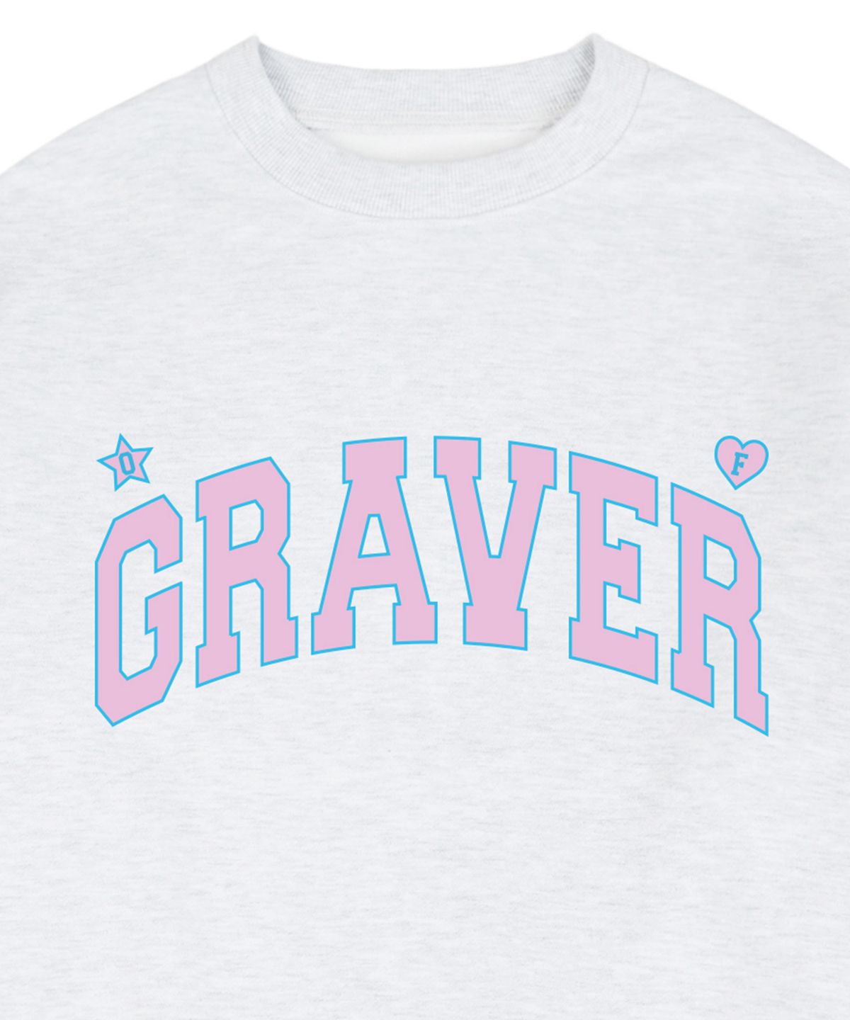 그레이버(GRAVER) [UNISEX]OF GRAVER 아치 로고 맨투맨_멜란지화이트