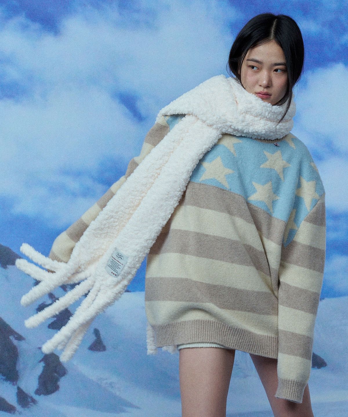리끌로우(RECLOW) RC CLOUDY 머플러 WHITE
