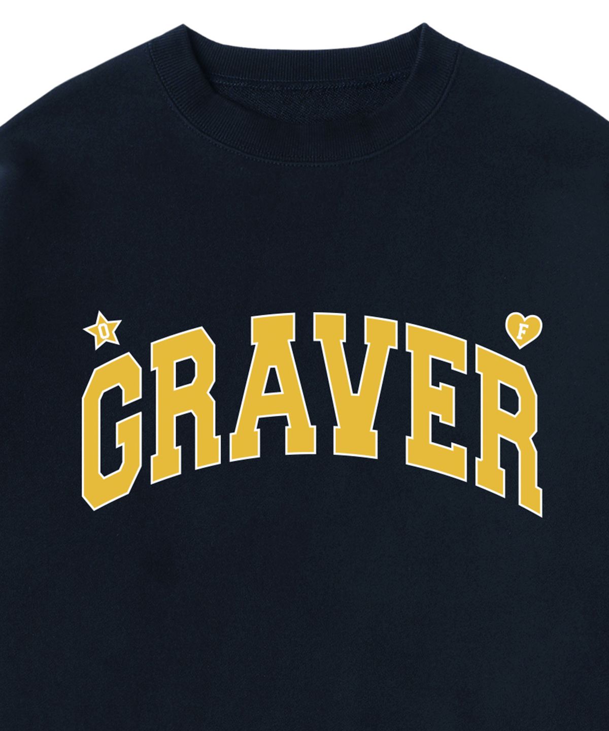 그레이버(GRAVER) [UNISEX]OF GRAVER 아치 로고 맨투맨_네이비