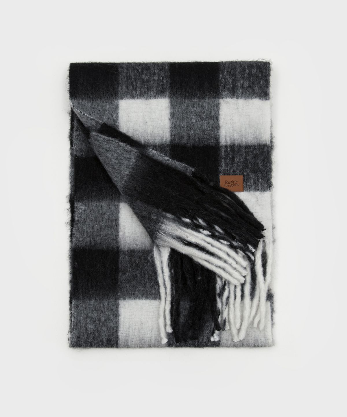 리끌로우(RECLOW) RC SNOW CHECK 머플러 BLACK