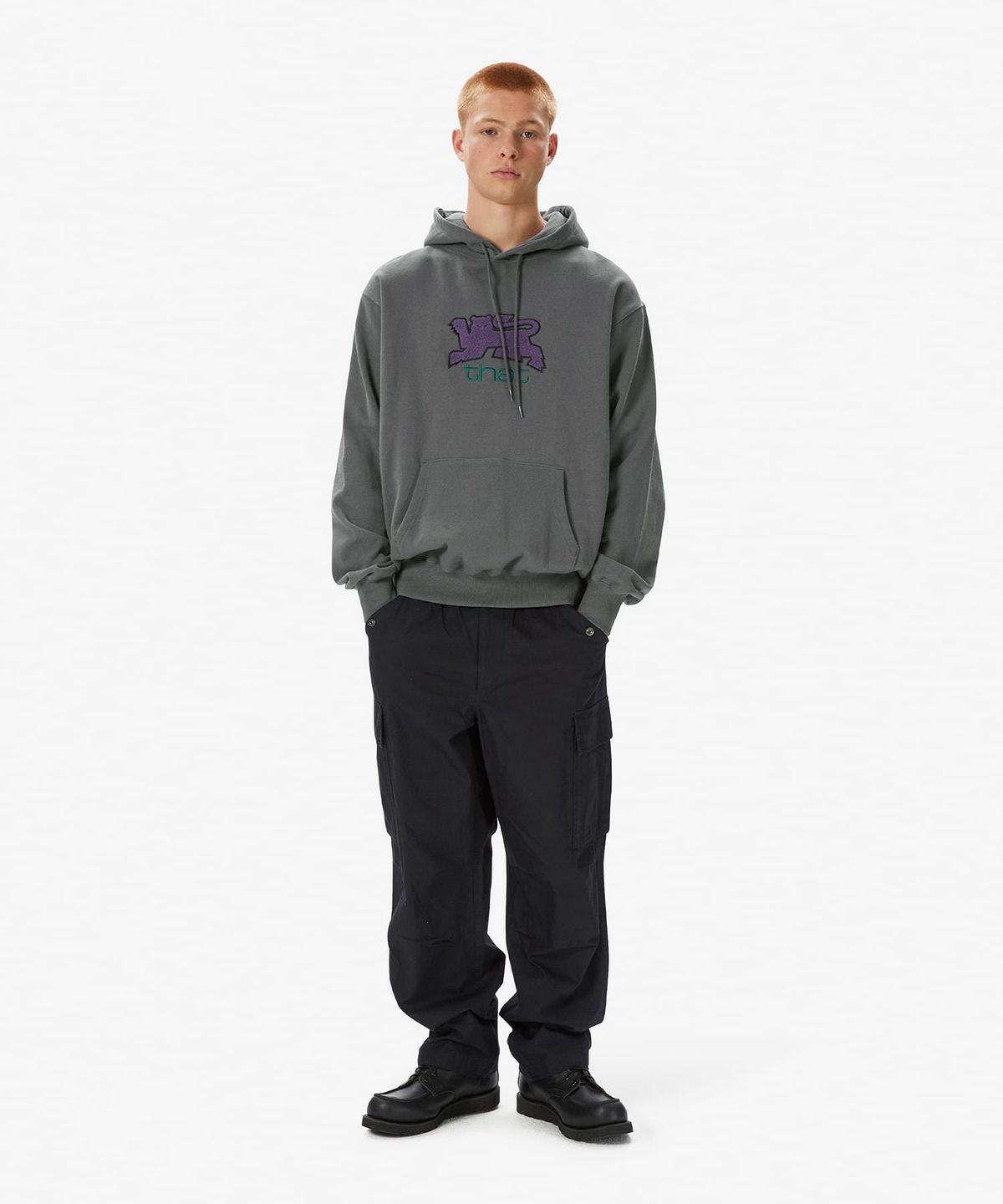 디스이즈네버댓(THISISNEVERTHAT) Lion Hoodie Dark Grey