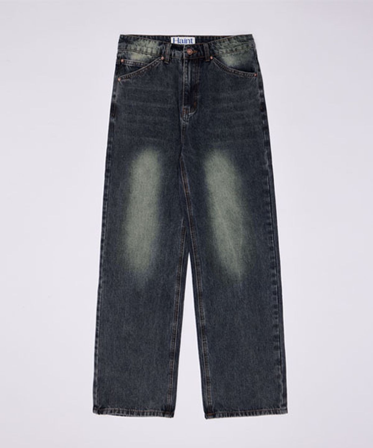 헤인트(HAINT) KAREN STRAIGHT FIT DENIM_GREEN BLUE