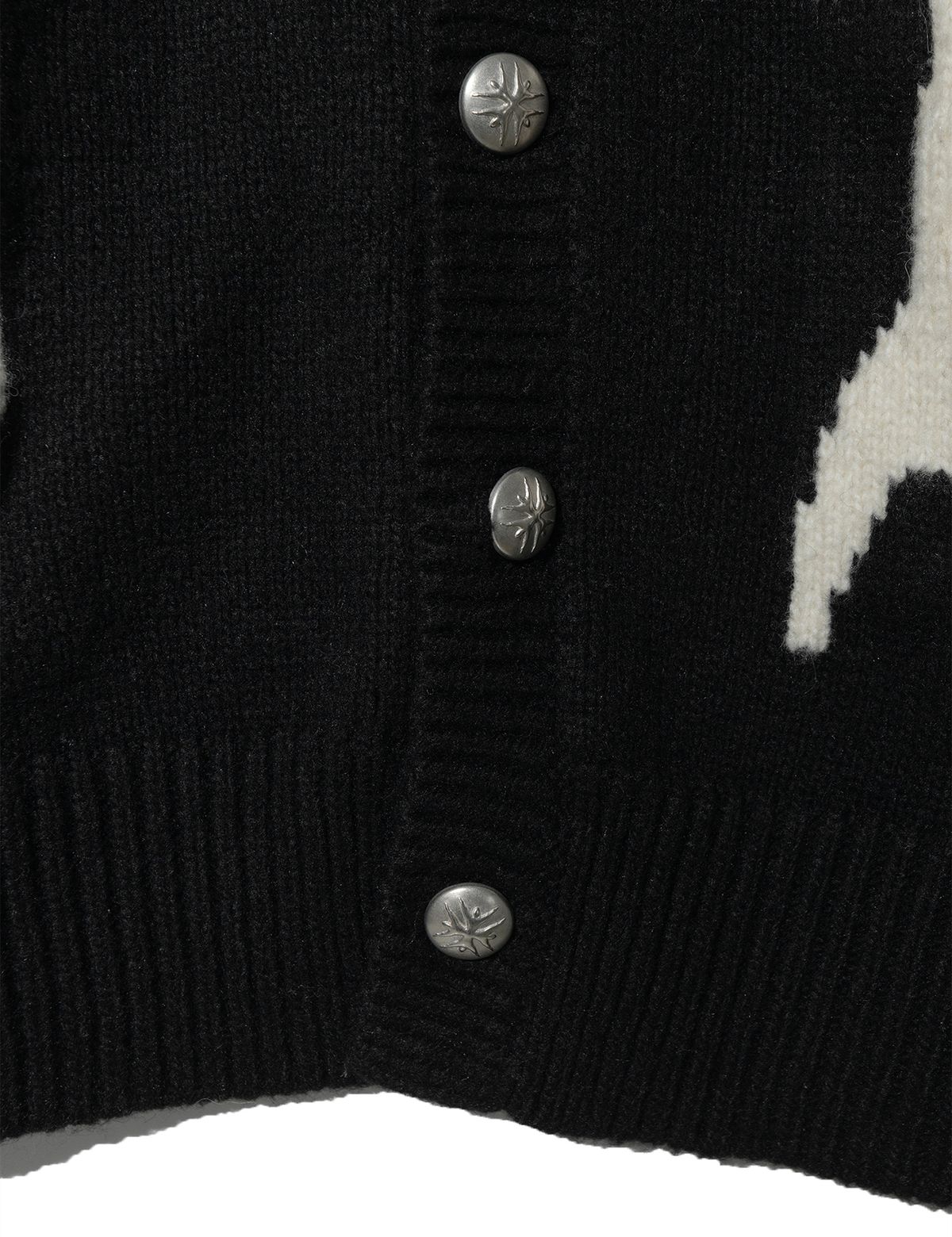 펀치드렁크파티즈(PUNCH DRUNK PARTIES) PP Embroidered Cardigan (BLACK)