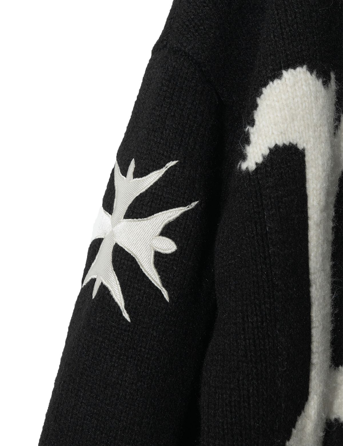 펀치드렁크파티즈(PUNCH DRUNK PARTIES) PP Embroidered Cardigan (BLACK)