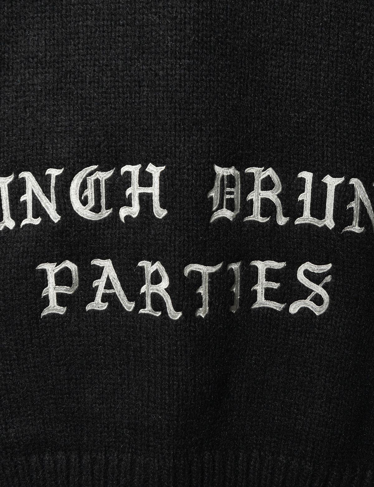 펀치드렁크파티즈(PUNCH DRUNK PARTIES) PP Embroidered Cardigan (BLACK)