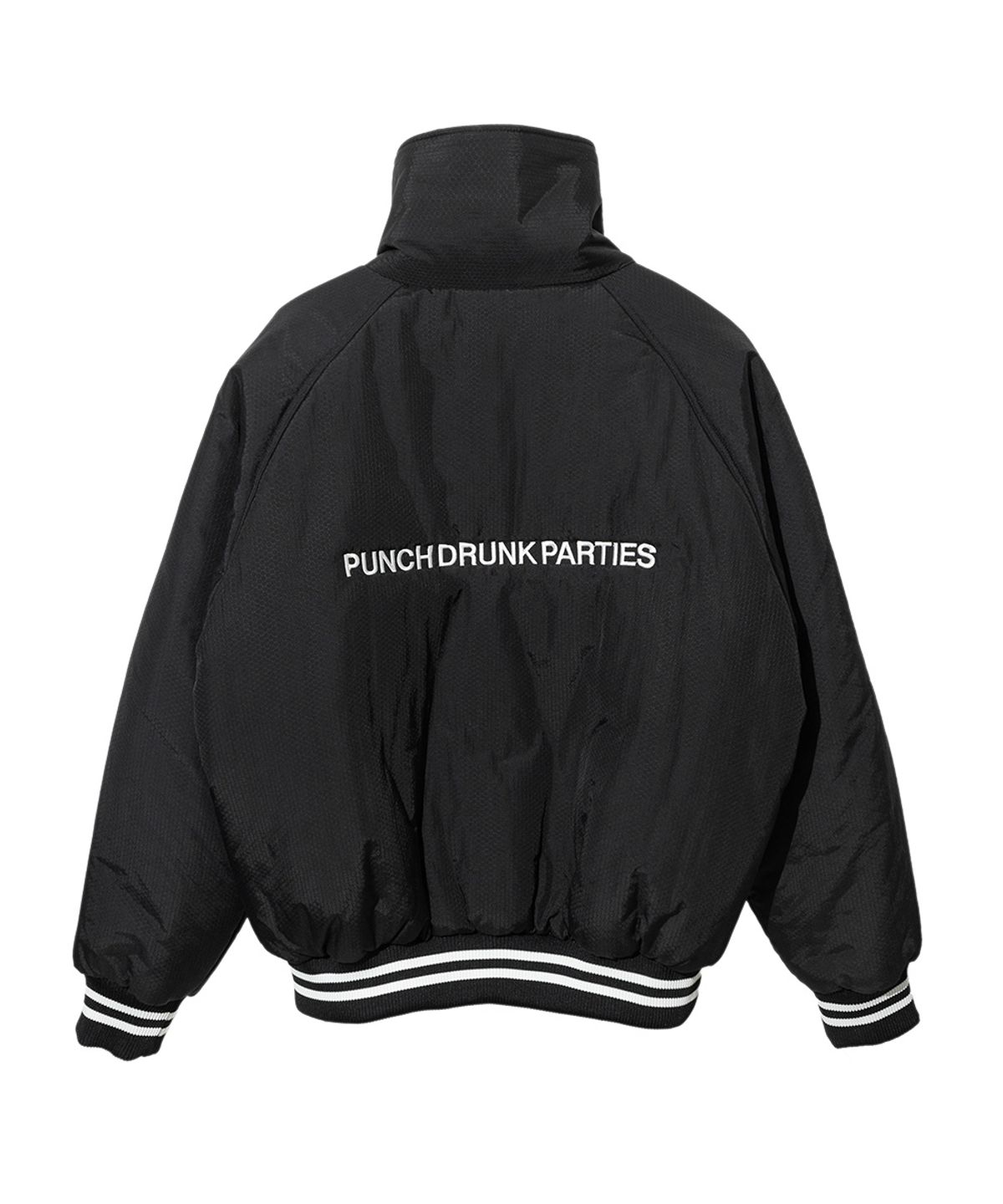 펀치드렁크파티즈(PUNCH DRUNK PARTIES) Full-Zip Stadium Puffer (BLACK)