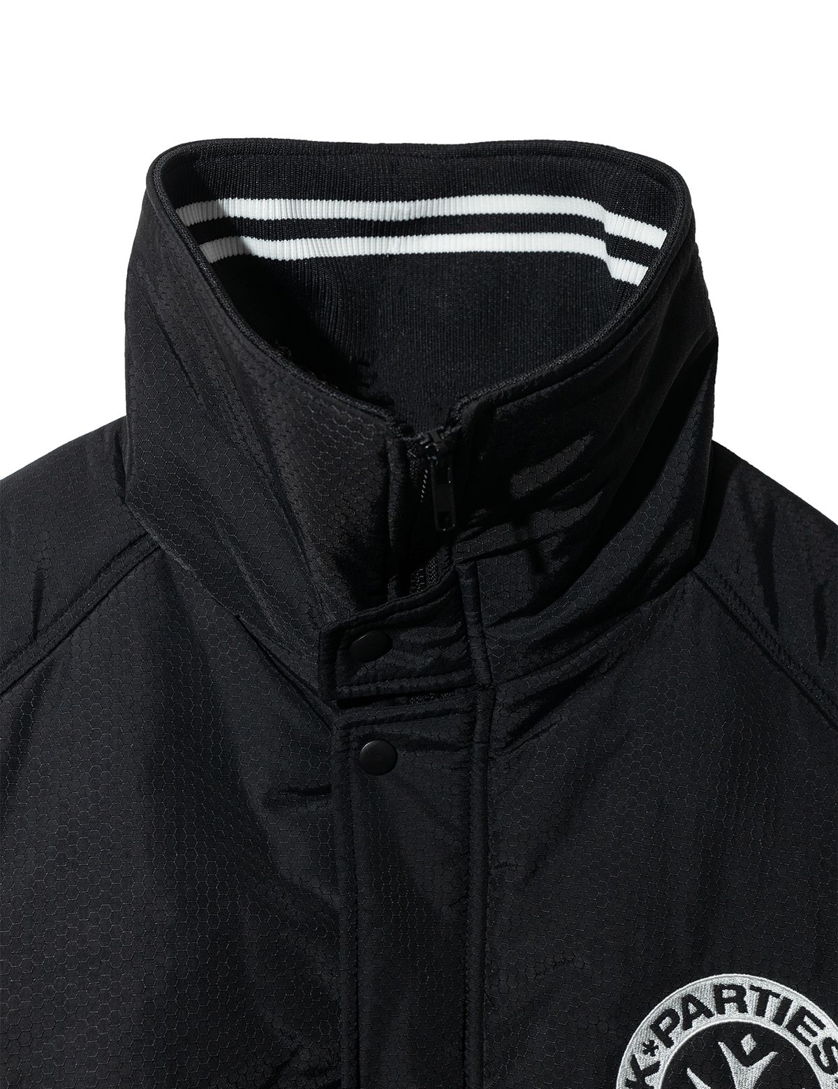 펀치드렁크파티즈(PUNCH DRUNK PARTIES) Full-Zip Stadium Puffer (BLACK)