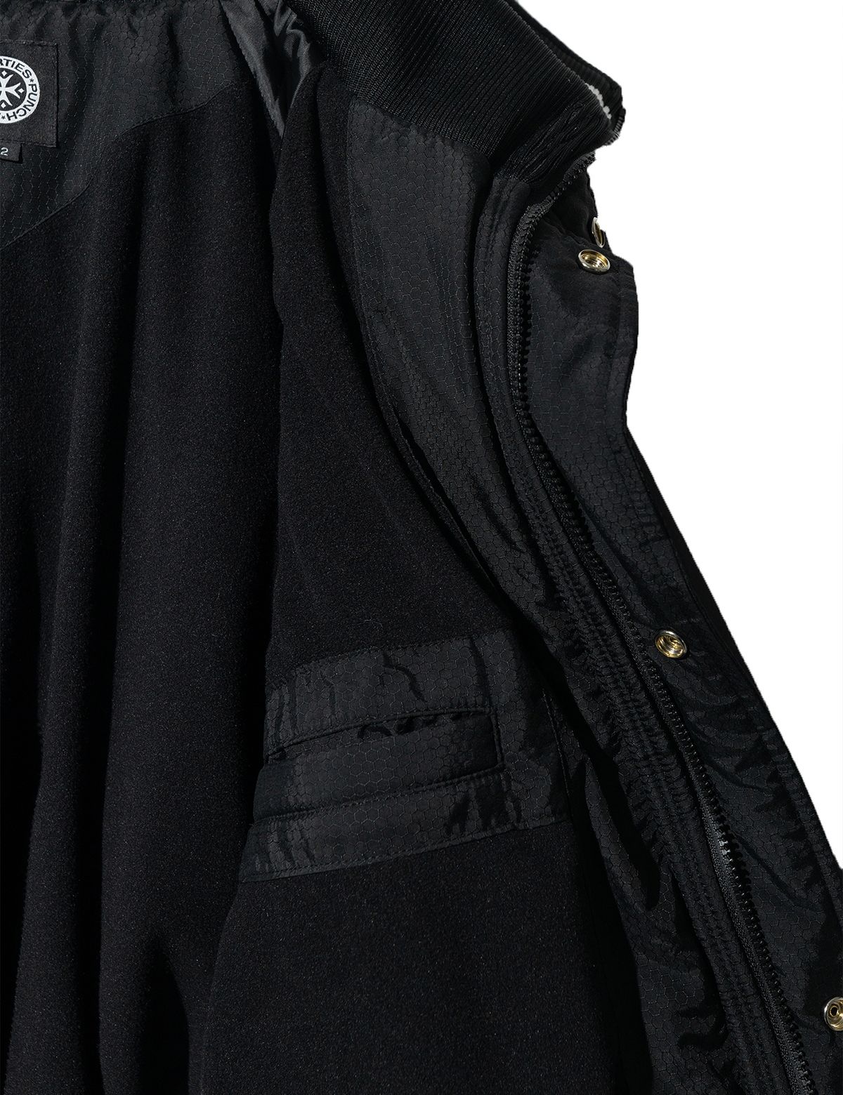 펀치드렁크파티즈(PUNCH DRUNK PARTIES) Full-Zip Stadium Puffer (BLACK)