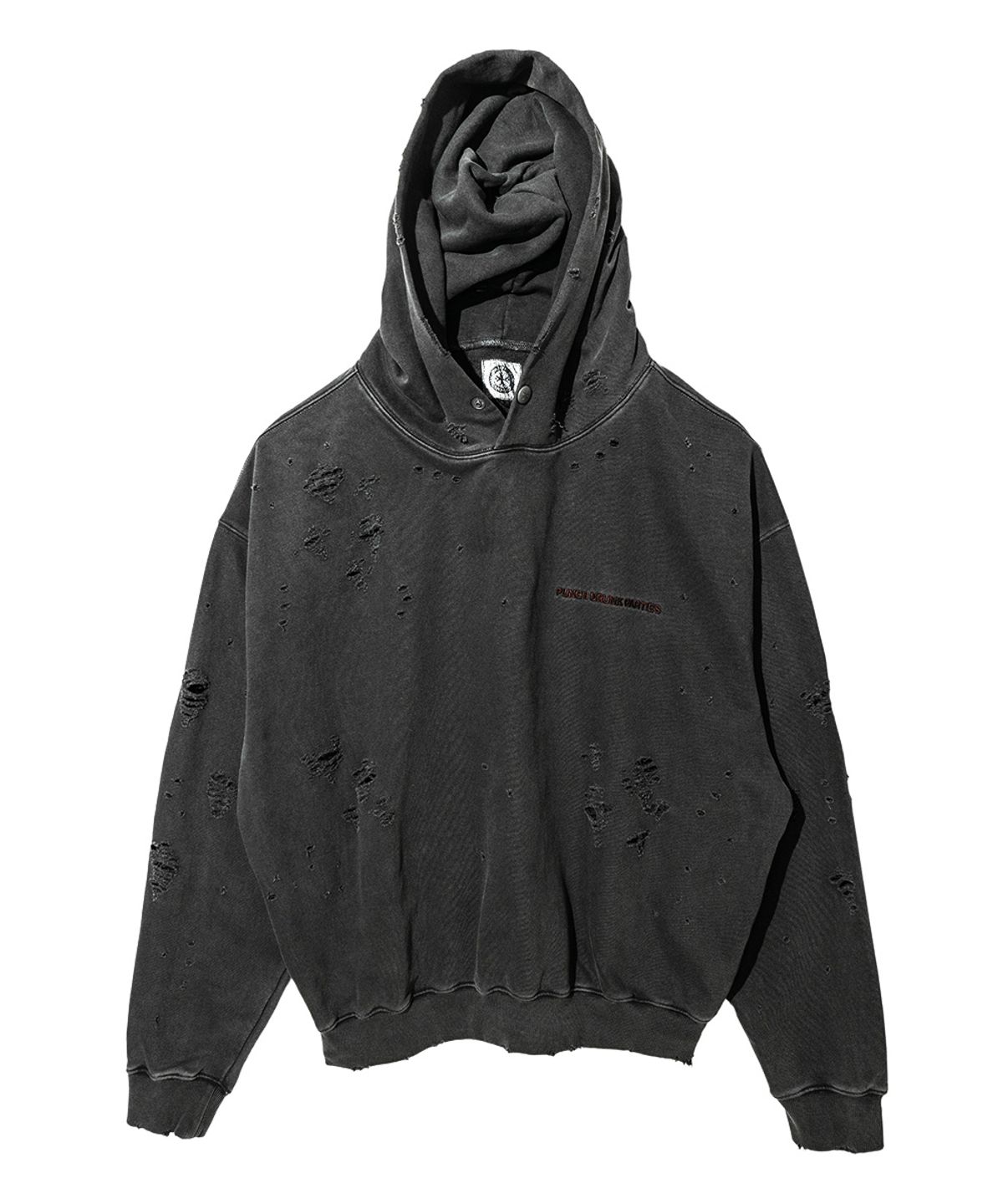 펀치드렁크파티즈(PUNCH DRUNK PARTIES) Damoim Garment Dyed Hoodie (CHARCOAL)