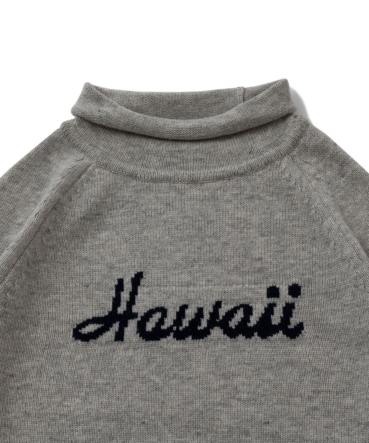 빅웨이브 컬렉티브(BIGWAVE COLLECTIVE) HAWAII AUTHENTIC LOGO MOK KNIT (WARM GRAY)
