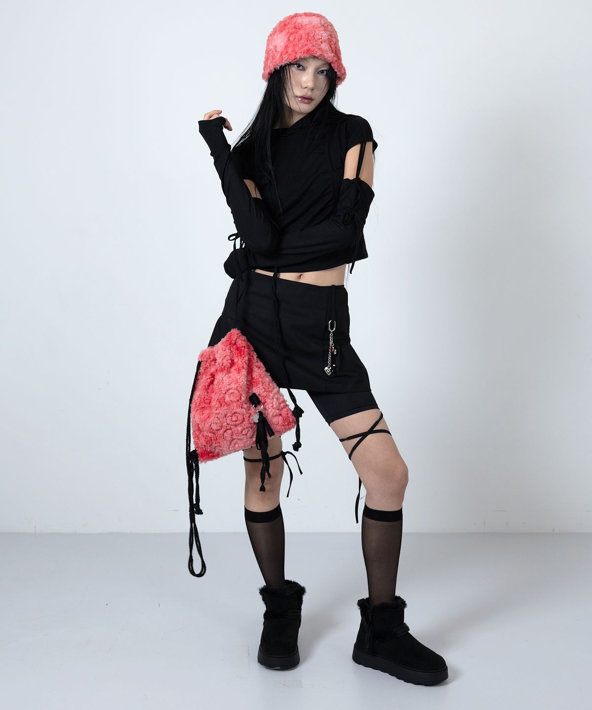 어세이(ASSAY) FLUFFY MINI BACK PACK (PINK)