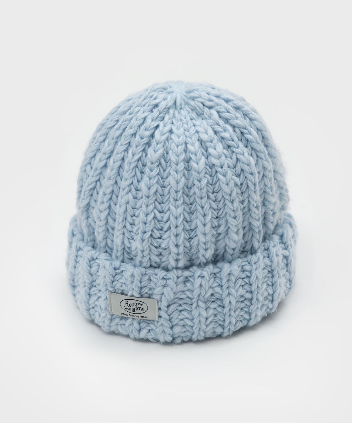 리끌로우(RECLOW) RC HALFNA MUFFLER BEANIE SET SKY BLUE