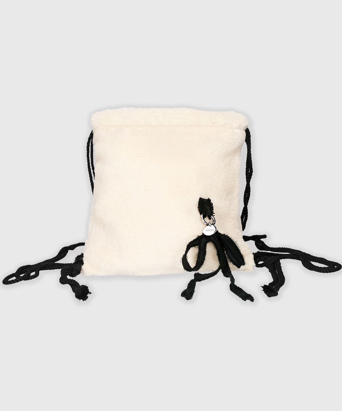 어세이(ASSAY) FLUFFY MINI BACK PACK (PLAIN IVORY)