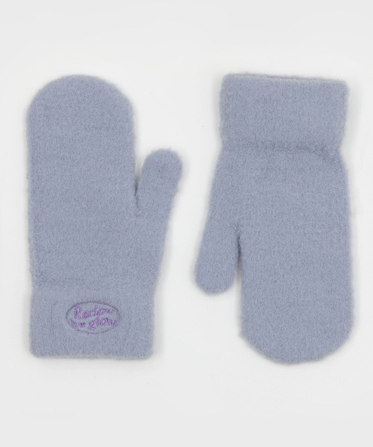 리끌로우(RECLOW) RC FLUFFY LOGO MITTEN GLOVE PURPLE