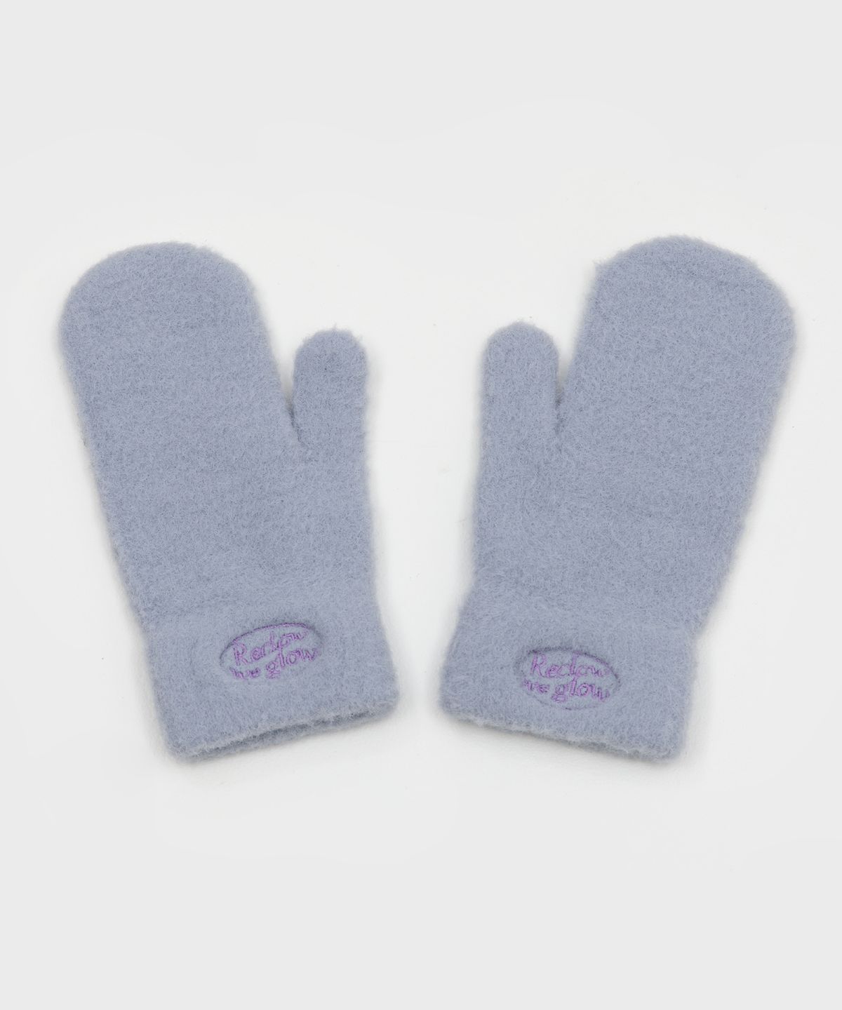 리끌로우(RECLOW) RC FLUFFY LOGO MITTEN GLOVE PURPLE
