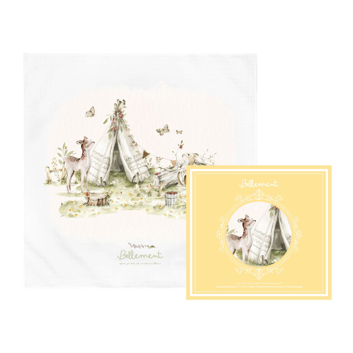 벨몽(BELLEMENT) 4겹 프리미엄 로열 아기블랭킷 유모차담요 1pk