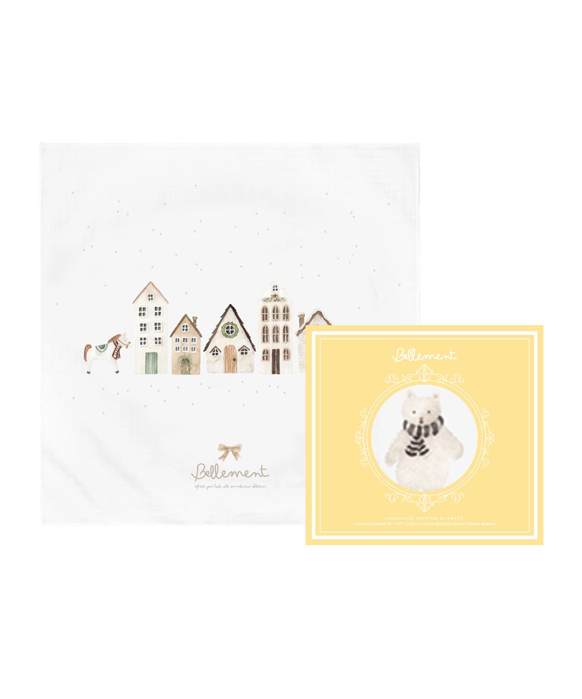 벨몽(BELLEMENT) 4겹 프리미엄 로열 아기블랭킷 유모차담요 1pk