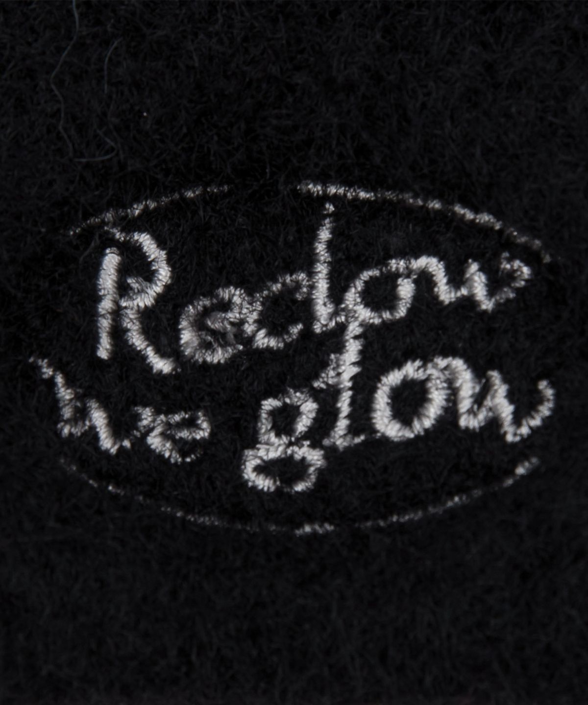 리끌로우(RECLOW) RC FLUFFY LOGO MITTEN GLOVE BLACK