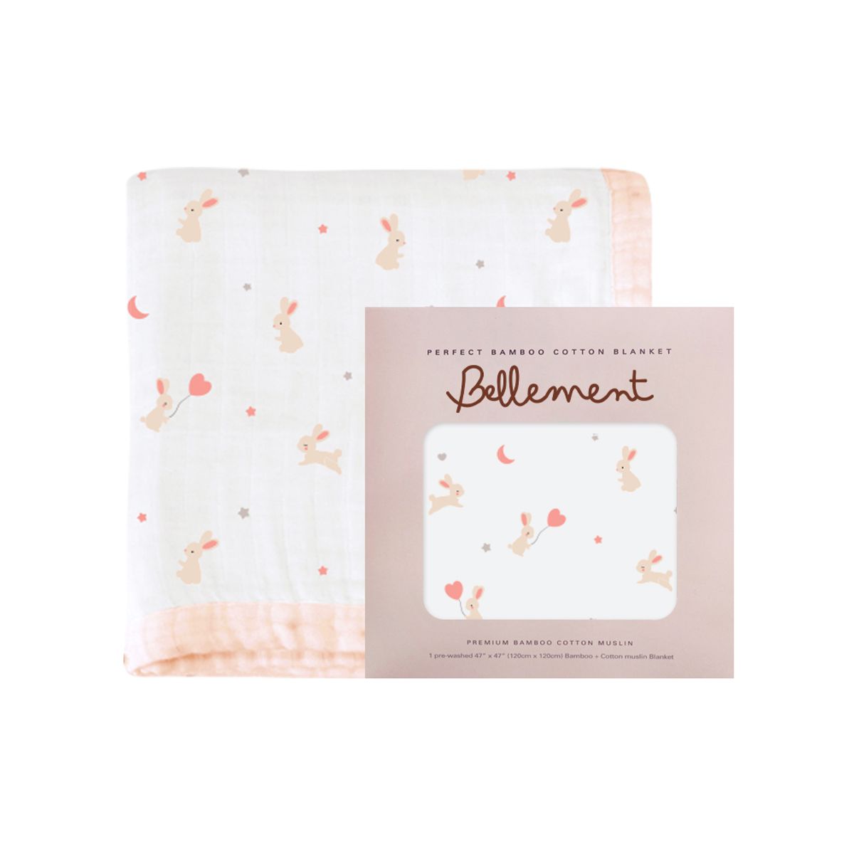 벨몽(BELLEMENT) 8겹 뱀부코튼 아기블랭킷 1pk